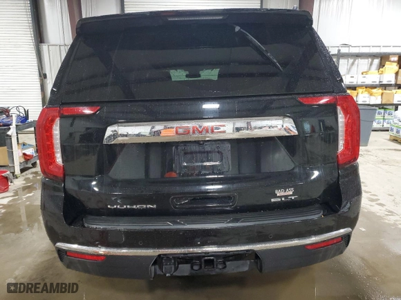 2023 GMC Yukon XL SLT with VIN 1GKS2GKD2PR255643, listed as a Copart auction lot 51428355 with 26,621 mi miles and Salvage Title. Bid and sale history available at carsss.com. Image 6.
