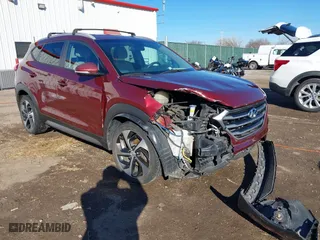 2017 Hyundai Tucson Value with VIN KM8J33A23HU349750, listed as a IAAI auction lot 41456946 with 134,285 mi miles. Bid and sale history available at carsss.com. Image 1.