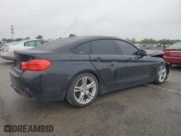 2015 BMW 4 Series 428i xDrive with VIN WBA4C9C54FG135161, listed as a Copart auction lot 59754515 with 140,518 mi miles and Salvage title. Bid and sale history available at DreamBid. Image 3.