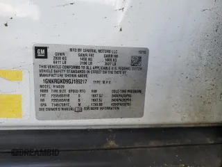 2016 Chevrolet Traverse LT z VIN 1GNKRGKD9GJ189217, wystawiony jako Copart lot #56246155 z przebiegiem 190 493 mil mil oraz Szkoda całkowita • Salvage title. Historia ofert i sprzedaży dostępna na DreamBid. Obrazek 12.