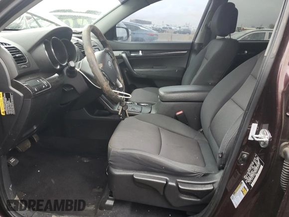2013 Kia Sorento LX with VIN 5XYKTDA2XDG387261, listed as a Copart auction lot 51788685 with 57,131 mi miles and Salvage Title. Bid and sale history available at carsss.com. Image 7.