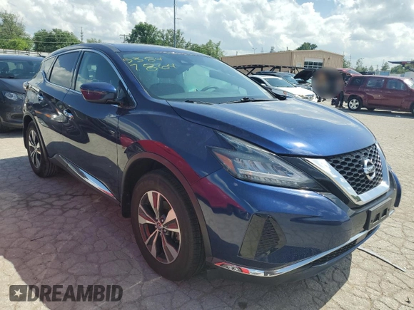 2020 Nissan Murano S with VIN 5N1AZ2AJ0LN122633, listed as a Copart auction lot 53847864 with 62,707 mi miles and Salvage title. Bid and sale history available at DreamBid. Image 4.