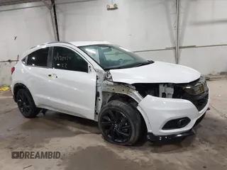 2022 Honda HR-V Sport with VIN 3CZRU6H10NM741811, listed as a IAAI auction lot 41470474 with 27,636 mi miles. Bid and sale history available at carsss.com. Image 1.