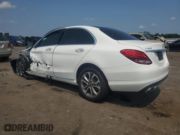 2017 Mercedes-Benz C 300 with VIN 55SWF4KB2HU220007, listed as a Copart auction lot 60615465 with 50,630 mi miles and Salvage title. Bid and sale history available at DreamBid. Image 2.