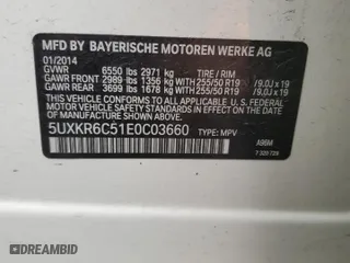 2014 BMW X5 xDrive50i with VIN 5UXKR6C51E0C03660, listed as a Copart auction lot 53640425 with 157,539 mi miles and Clean Title. Bid and sale history available at carsss.com. Image 12.