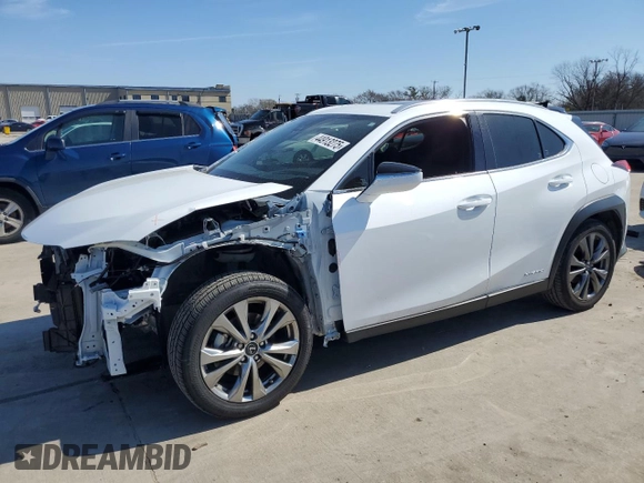 2021 Lexus UX with VIN JTHR9JBH8M2051017, listed as a Copart auction lot 44913275 with 0 mi miles and Salvage Title. Bid and sale history available at carsss.com. Image 1.