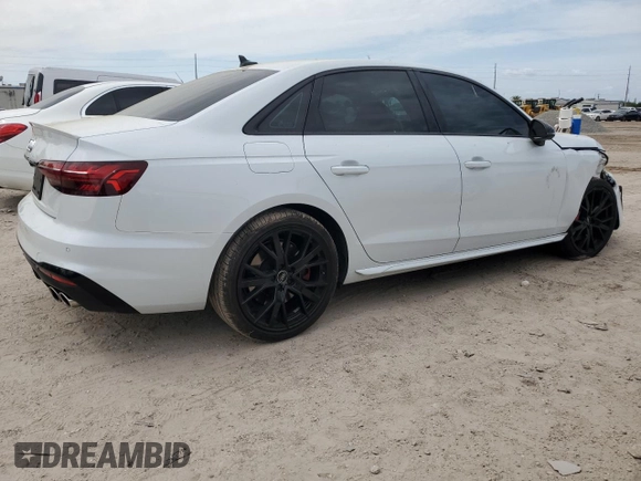 2021 Audi S4 Premium Plus with VIN WAUB4AF49MA030608, listed as a Copart auction lot 46857154 with 45,692 mi miles. Bid and sale history available at carsss.com. Image 3.