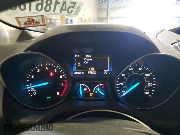 2017 Ford Escape SE with VIN 1FMCU9GD9HUC06111, listed as a Copart auction lot 54186185 with 85,998 mi miles and Salvage Title. Bid and sale history available at DreamBid. Image 9.