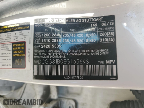 2014 Mercedes-Benz GLK 350 with VIN WDCGG8JB0EG165693, listed as a Copart auction lot 76340744 with 99,333 mi miles and Clean Title. Bid and sale history available at DreamBid. Image 13.