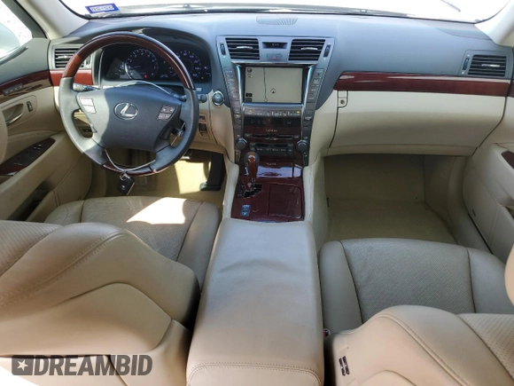 2007 Lexus LS 460 with VIN JTHBL46F375047120, listed as a Copart auction lot 54989575 with 162,926 mi miles and Salvage Title. Bid and sale history available at DreamBid. Image 8.