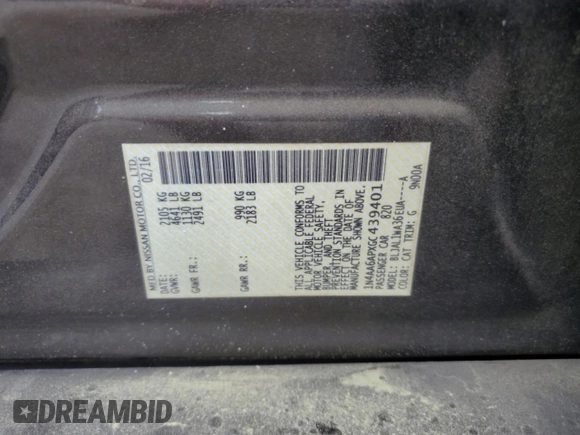 2016 Nissan Maxima SR z VIN 1N4AA6APXGC439401, wystawiony jako Copart lot #52011535 z przebiegiem 132 267 mil mil oraz Szkoda całkowita • Salvage title. Historia ofert i sprzedaży dostępna na DreamBid. Obrazek 14.