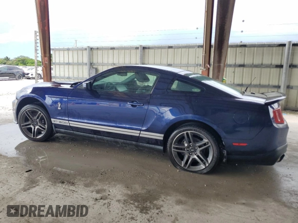 2010 Ford Mustang GT500 with VIN 1ZVBP8JSXA5160889, listed as a Copart auction lot 69408854 with 64,588 mi miles and Salvage title. Bid and sale history available at DreamBid. Image 2.
