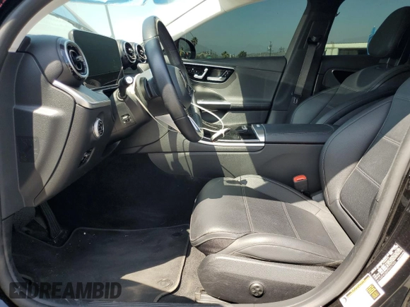 2023 Mercedes-Benz C 300 with VIN W1KAF4GB6PR097993, listed as a Copart auction lot 59393885 with 39,714 mi miles and Salvage title. Bid and sale history available at DreamBid. Image 7.