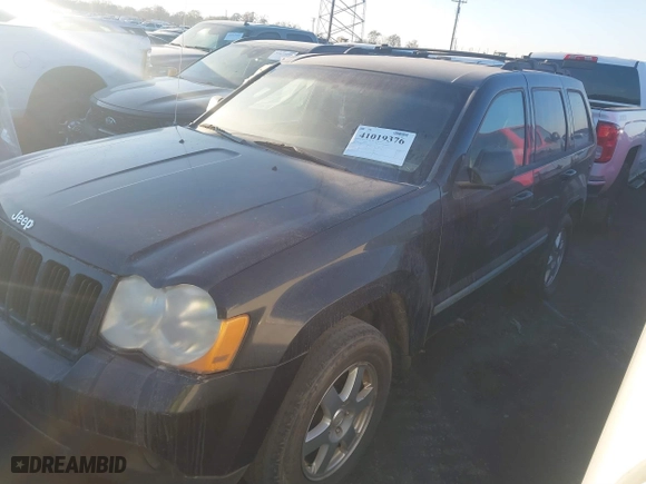 2009 Jeep Grand Cherokee Laredo with VIN 1J8GS48K49C536203, listed as a IAAI auction lot 41019376 with 1 mi miles. Bid and sale history available at carsss.com. Image 2.