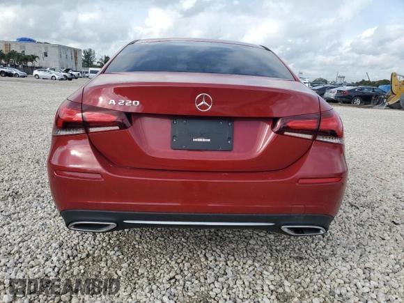 2022 Mercedes-Benz A 220 with VIN W1K3G4EB7NJ340943, listed as a Copart auction lot 86741384 with 35,707 mi miles and Salvage Title. Bid and sale history available at DreamBid. Image 6.
