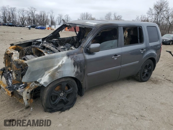 2013 Honda Pilot EX-L with VIN 5FNYF4H57DB010606, listed as a Copart auction lot 48666005 with 0 mi miles and Salvage Title. Bid and sale history available at carsss.com. Image 1.