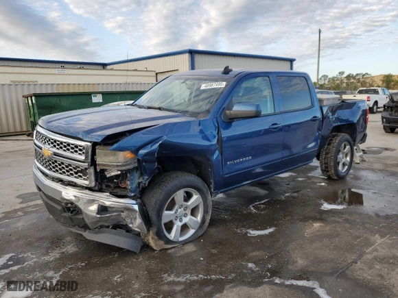 2015 Chevrolet Silverado 1500 LT with VIN 3GCUKRECXFG247114, listed as a Copart auction lot 48987495 with 179,820 mi miles and Salvage Title. Bid and sale history available at carsss.com. Image 1.
