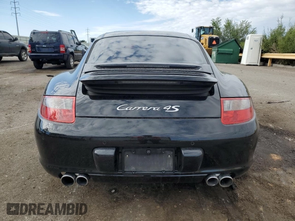 2007 Porsche 911 Carrera S with VIN WP0AB29947S731010, listed as a Copart auction lot 66933424 with 25,651 mi miles and Salvage Title. Bid and sale history available at carsss.com. Image 6.