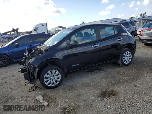 2015 Nissan LEAF S with VIN 1N4AZ0CPXFC334701, listed as a Copart auction lot 47689535 with 0 mi miles and Non Repairable. Bid and sale history available at carsss.com. Image 1.