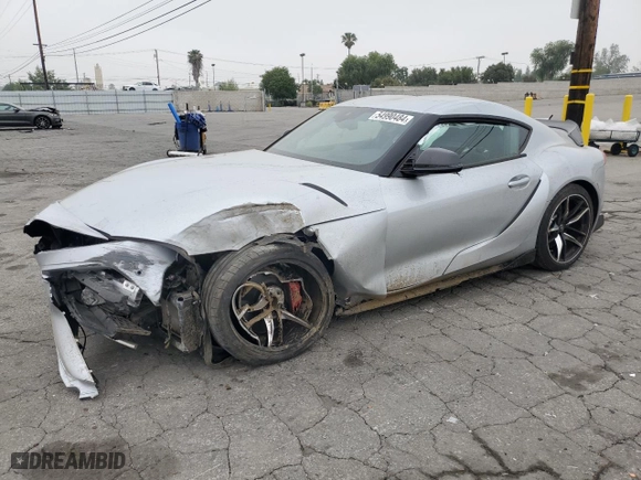 2022 Toyota GR Supra 3.0 with VIN WZ1DB0C0XNW051678, listed as a Copart auction lot 54990484 with 0 mi miles. Bid and sale history available at carsss.com. Image 1.