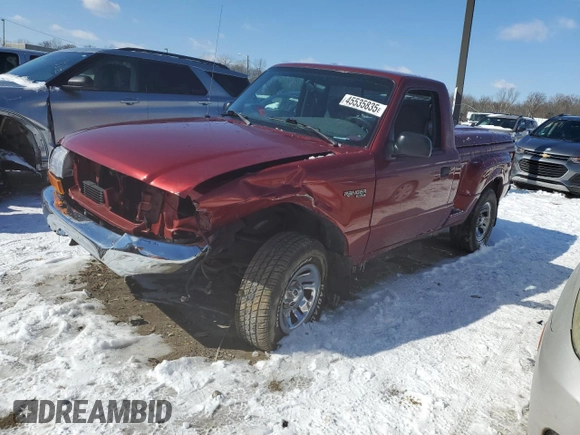 1999 Ford Ranger XLT with VIN 1FTYR10X6XPA71233, listed as a Copart auction lot 45535835 with 130,480 mi miles and Non repairable. Bid and sale history available at DreamBid. Image 1.