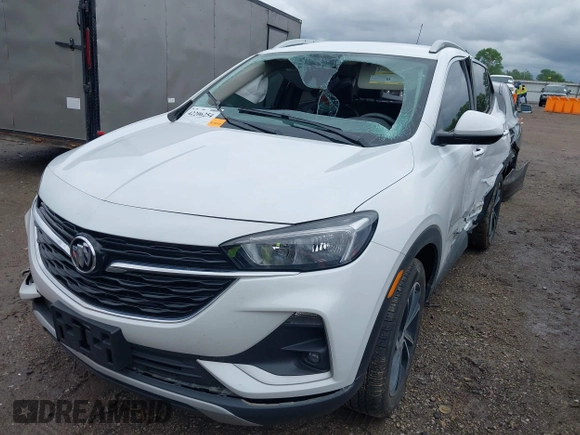 2023 Buick Encore GX Select with VIN KL4MMDS28PB154198, listed as a IAAI auction lot 42206254 with 23,392 mi miles and . Bid and sale history available at DreamBid. Image 3.