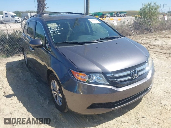 2015 Honda Odyssey EX-L with VIN 5FNRL5H61FB048170, listed as a IAAI auction lot 41822798 with 179,550 mi miles and . Bid and sale history available at DreamBid. Image 1.