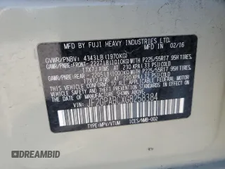 2016 Subaru Crosstrek Premium с VIN JF2GPABCXG8258384, выставлен на аукционе Copart как лот 57683245 с пробегом 85 764 миль миль и Списание • Salvage title. История ставок и продаж доступна на DreamBid. Изображение 13.