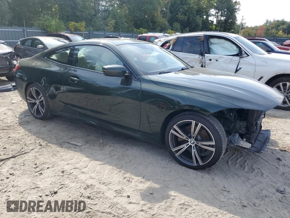 2021 BMW 4 Series 430i xDrive with VIN WBA73AP01MCG39963, listed as a Copart auction lot 71207314 with 58,983 mi miles and Salvage Title. Bid and sale history available at carsss.com. Image 4.