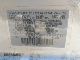 2015 Nissan Versa S Plus with VIN 3N1CN7AP9FL953288, listed as a IAAI auction lot 41574390 with 84,704 mi miles and . Bid and sale history available at DreamBid. Image 9.