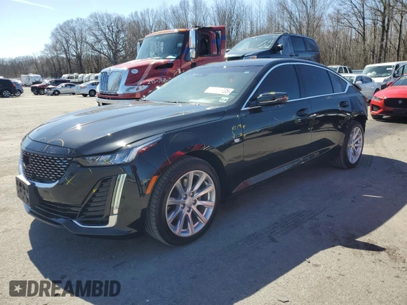 2024 Cadillac CT5 Luxury with VIN 1G6DX5RK1R0108447, listed as a Copart auction lot 49640635 with 16,455 mi miles and Salvage title. Bid and sale history available at DreamBid. Image 1.