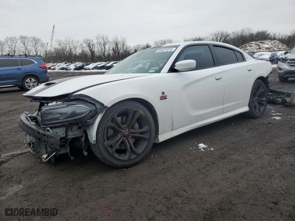 2019 Dodge Charger Scat Pack with VIN 2C3CDXGJ7KH579211, listed as a Copart auction lot 44421915 with 74,672 mi miles and Salvage Title. Bid and sale history available at carsss.com. Image 1.