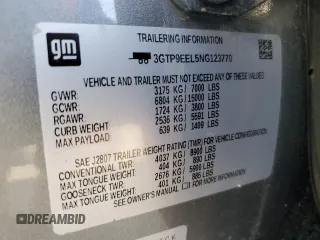 2022 GMC Sierra 1500 Limited AT4 with VIN 3GTP9EEL5NG123770, listed as a Copart auction lot 67870364 with 21,444 mi miles and Salvage Title. Bid and sale history available at carsss.com. Image 12.