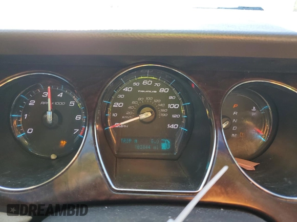 2010 Ford Taurus Limited with VIN 1FAHP2FW7AG156847, listed as a Copart auction lot 46404775 with 183,844 mi miles and Salvage Title. Bid and sale history available at carsss.com. Image 9.