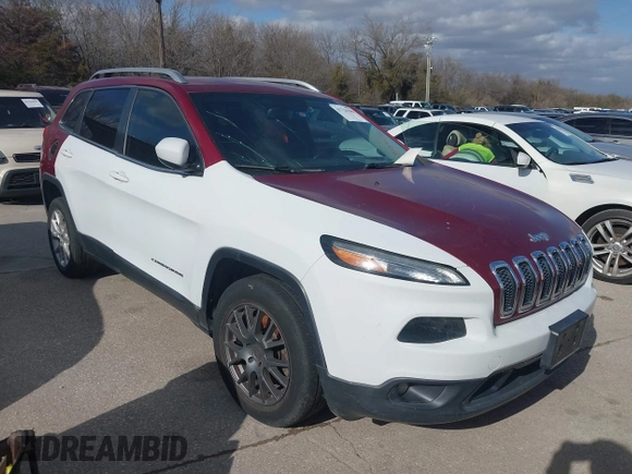 2016 Jeep Cherokee Latitude with VIN 1C4PJLCB5GW274831, listed as a IAAI auction lot 41726186 with 1 mi miles. Bid and sale history available at carsss.com. Image 1.