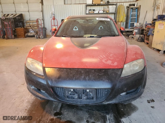 2004 Mazda RX-8 with VIN JM1FE17N440140786, listed as a Copart auction lot 85521824 with 173,920 mi miles and Salvage Title. Bid and sale history available at carsss.com. Image 5.