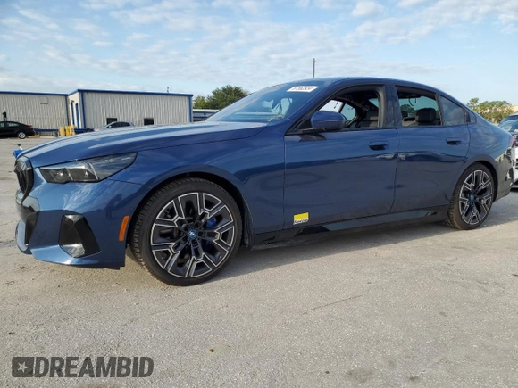 2024 BMW i5 eDrive40 with VIN WBY33FK00RCR76973, listed as a Copart auction lot 67562934 with 4,315 mi miles and Salvage Title. Bid and sale history available at carsss.com. Image 1.