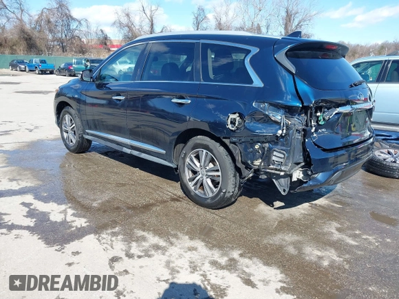 2020 Infiniti QX60 Luxe with VIN 5N1DL0MM5LC518335, listed as a IAAI auction lot 41599967 with 48,548 mi miles and . Bid and sale history available at DreamBid. Image 3.