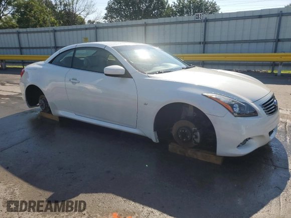 2015 Infiniti Q60 with VIN JN1CV6FE7FM810508, listed as a Copart auction lot 63295685 with 60,154 mi miles and Salvage title. Bid and sale history available at DreamBid. Image 4.