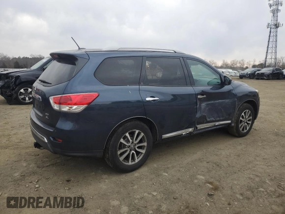 2013 Nissan Pathfinder S with VIN 5N1AR2MM3DC627410, listed as a Copart auction lot 45336585 with 143,732 mi miles and Salvage Title. Bid and sale history available at carsss.com. Image 3.