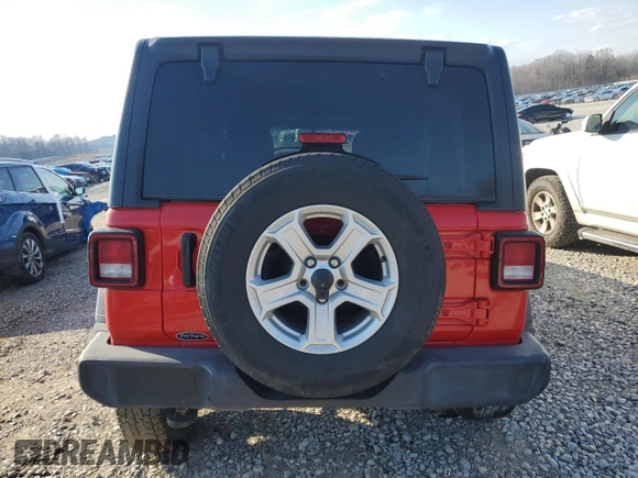 2021 Jeep Wrangler Unlimited Sport Altitude with VIN 1C4HJXDN1MW630739, listed as a Copart auction lot 87412754 with 123,771 mi miles and Salvage title. Bid and sale history available at DreamBid. Image 6.