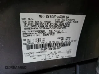 2016 Ford Taurus Limited z VIN 1FAHP2F88GG104685, wystawiony jako Copart lot #53655965 z przebiegiem 102 115 mil mil oraz Czysty tytuł • Clean title. Historia ofert i sprzedaży dostępna na DreamBid. Obrazek 12.