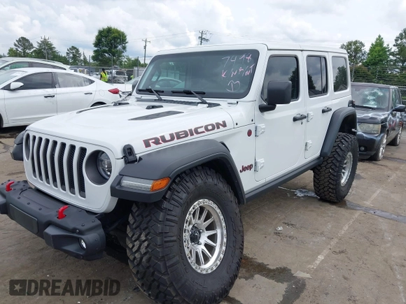2021 Jeep Wrangler Unlimited Rubicon with VIN 1C4HJXFG7MW527498, listed as a IAAI auction lot 42393520 with 18,085 mi miles and . Bid and sale history available at DreamBid. Image 17.