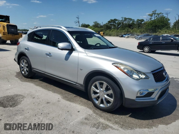 2017 Infiniti QX50 with VIN JN1BJ0RP4HM383177, listed as a Copart auction lot 53038055 with 124,707 mi miles and Salvage Title. Bid and sale history available at carsss.com. Image 4.