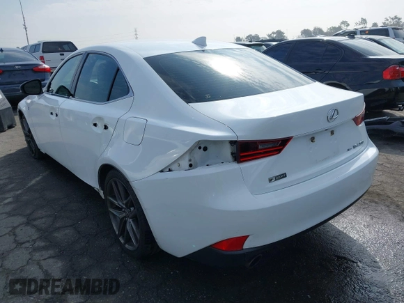 2015 Lexus IS 250 with VIN JTHCF1D2XF5021803, listed as a IAAI auction lot 41593893 with 109,086 mi miles. Bid and sale history available at carsss.com. Image 3.