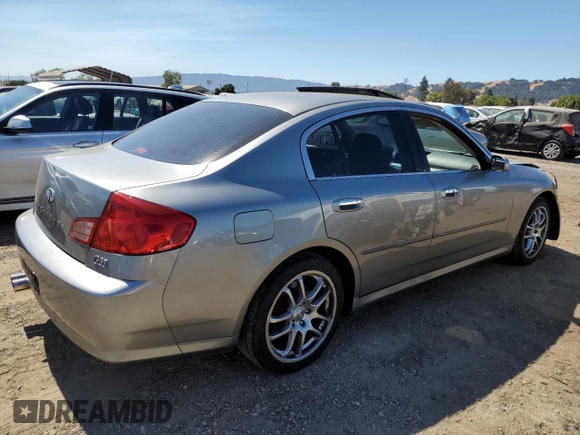 2006 Infiniti G35 with VIN JNKCV51E16M520889, listed as a Copart auction lot 69798694 with 109,394 mi miles and Salvage Title. Bid and sale history available at DreamBid. Image 3.