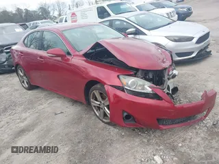 2013 Lexus IS 250 with VIN JTHBF5C28D5189151, listed as a IAAI auction lot 41595316 with 102,909 mi miles. Bid and sale history available at carsss.com. Image 1.