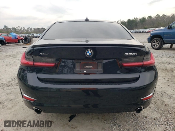 2019 BMW 3 Series 330i xDrive with VIN WBA5R7C53KFH26429, listed as a Copart auction lot 48379825 with 52,536 mi miles and Salvage title. Bid and sale history available at DreamBid. Image 6.
