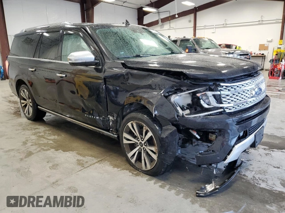 2021 Ford Expedition Max Platinum with VIN 1FMJK1MT2MEA56826, listed as a Copart auction lot 73131304 with 46,900 mi miles and Salvage title. Bid and sale history available at DreamBid. Image 4.