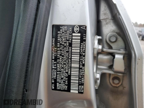 2015 Toyota Yaris L with VIN VNKKTUD34FA032990, listed as a Copart auction lot 48032955 with 65,069 mi miles and Salvage Title. Bid and sale history available at DreamBid. Image 13.